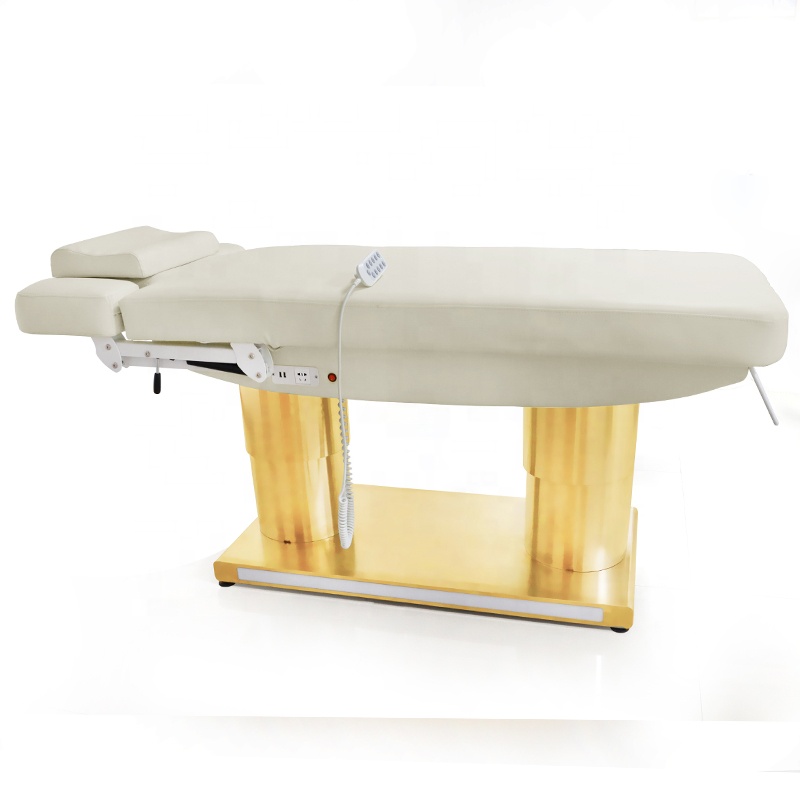 Spa Wellness Beauty - เฟอร์นิเจอร์เพื่อสุขภาพ เก้าอี้นวดหน้าสปา Anteeth เฟอร์นิเจอร์เสริมความงาม เก้าอี้นวดไฟฟ้าฐานสีทองสำหรับร้านเสริมสวย