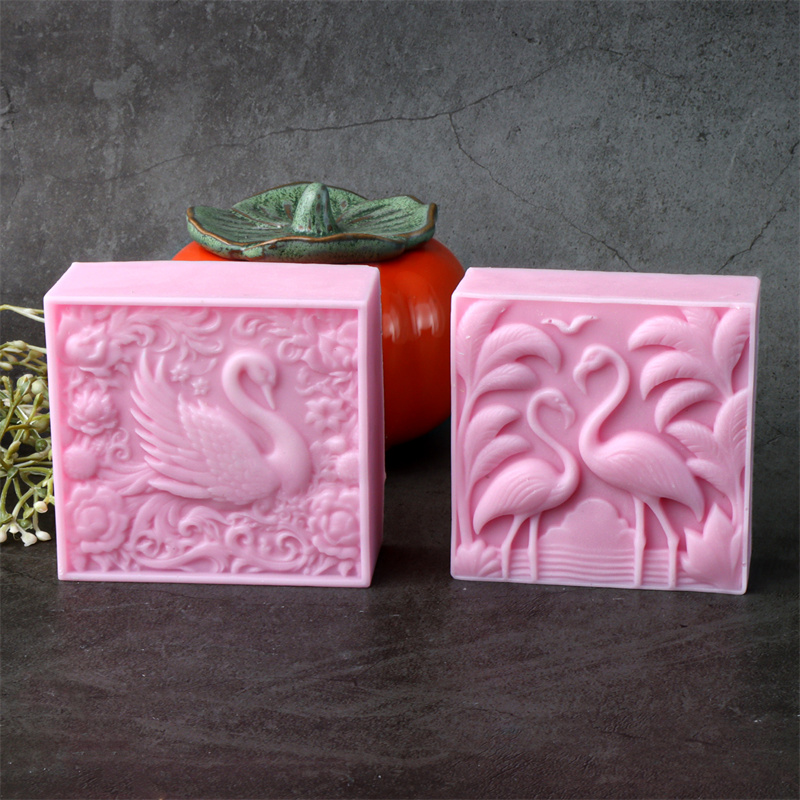 Bath Bomb Mold - 3D สแควร์สัตว์ Horsehead ช้างซิลิโคนสบู่แม่พิมพ์ DIY Flamingo