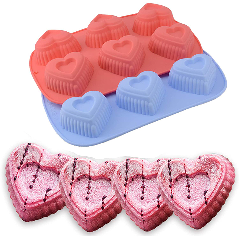 Bath Bomb Mold - หัวใจแม่พิมพ์สําหรับงานแต่งงานเจ้าสาววันวาเลนไทน์แม่พิมพ์ซิลิโคนสําหรับ MINI สบู่ระเบิดเค้ก,ช็อกโกแลต Candy JELLO