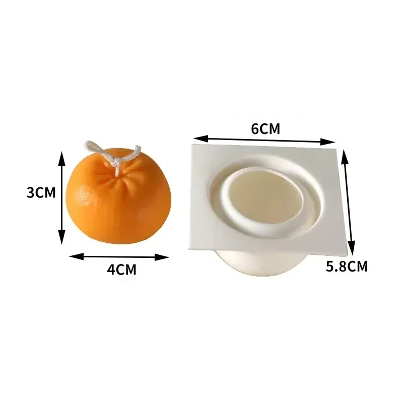 Bath Bomb Mold - แม่พิมพ์ซิลิโคน 3D รูปทรงผลไม้สีส้มใหม่ สำหรับทำสบู่ บาธบอมบ์ งานฝีมือ