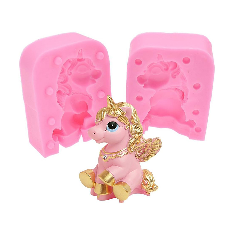 Bath Bomb Mold - เทียน3D แม่พิมพ์ซิลิโคนสำหรับฟองดองยูนิคอร์นสำหรับตกแต่งเค้กทำมือสบู่สบู่บาธบอมโลชั่นบาร์น้ำแข็งก้อนเครื่องครัวขนมอบ