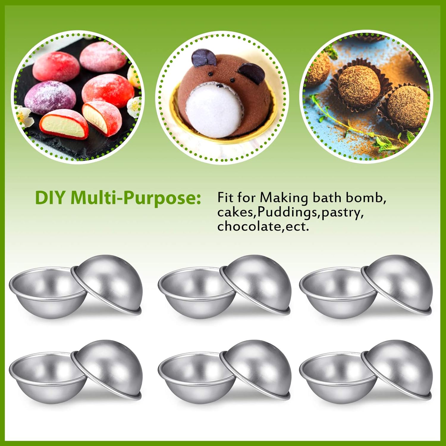 200p ขนาดใหญ่พิเศษ 8 ซม.เส้นผ่ - Bath Bomb Mold บทวิจารณ์และราคา