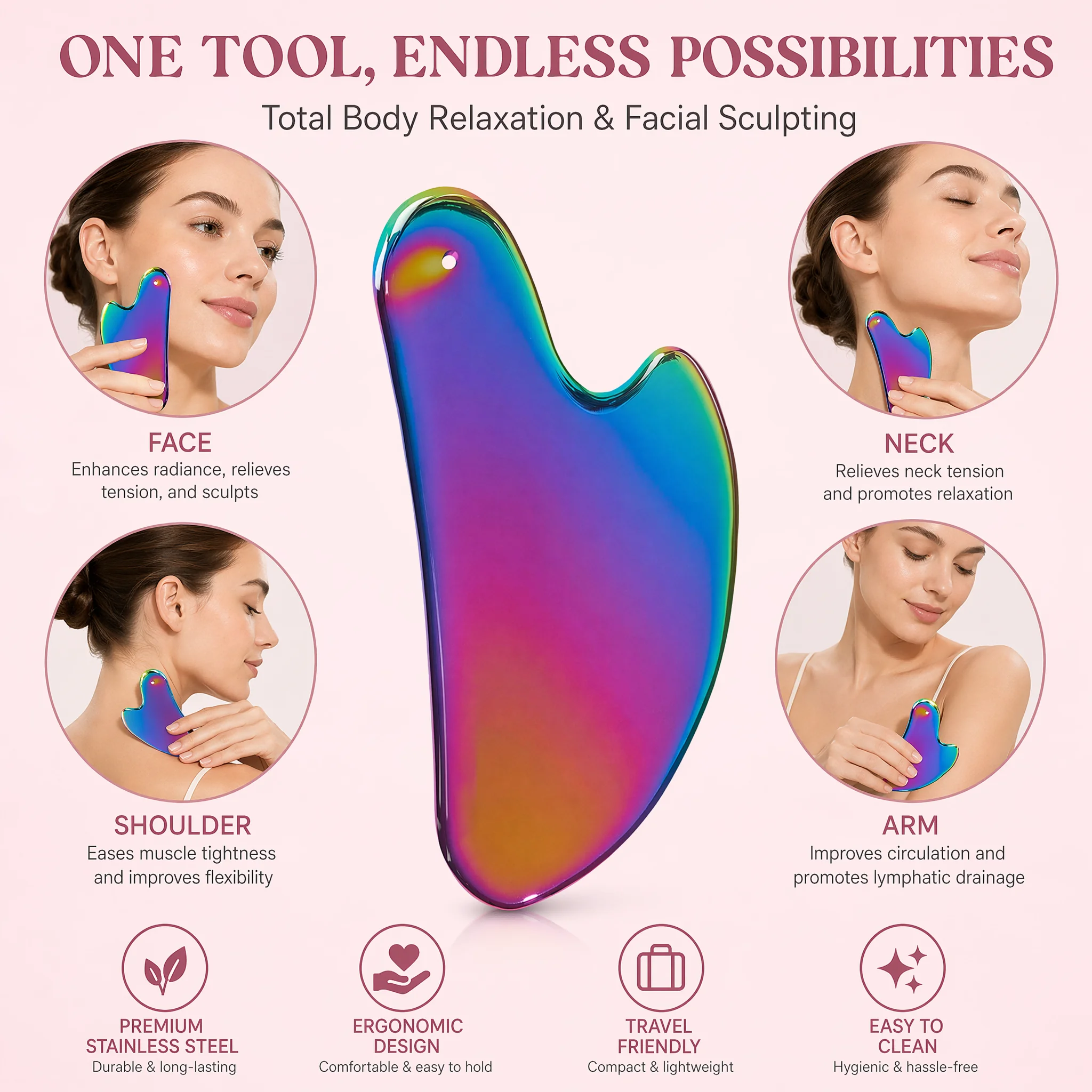 1 ชิ้น แผ่นกัวซาสแตนเลส โฮโลแก - Relax - Spa & Wellness บทวิจารณ์และราคา