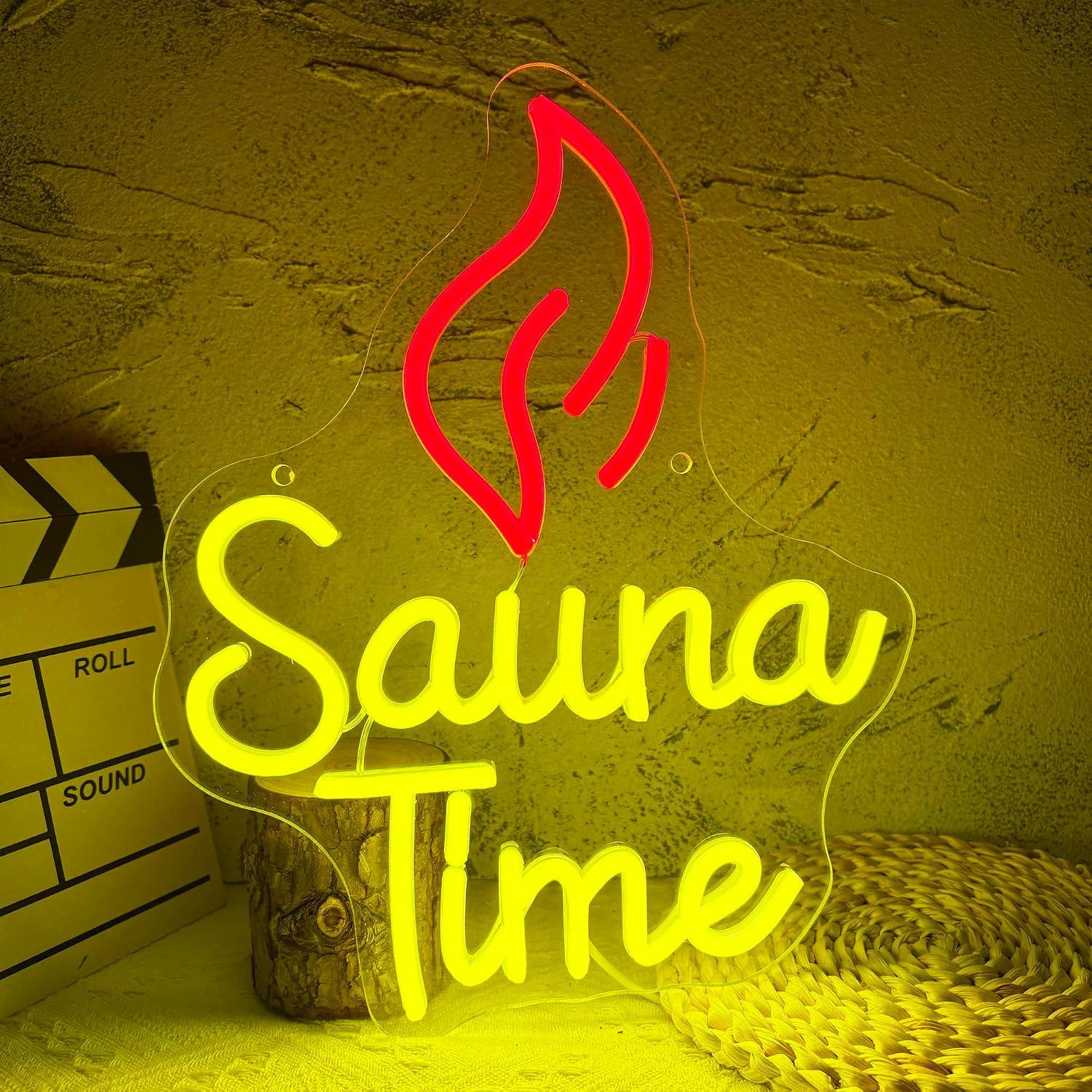 ป้ายไฟนีออน Sauna Time ไฟ LED  - Home Spa Wellness บทวิจารณ์และราคา