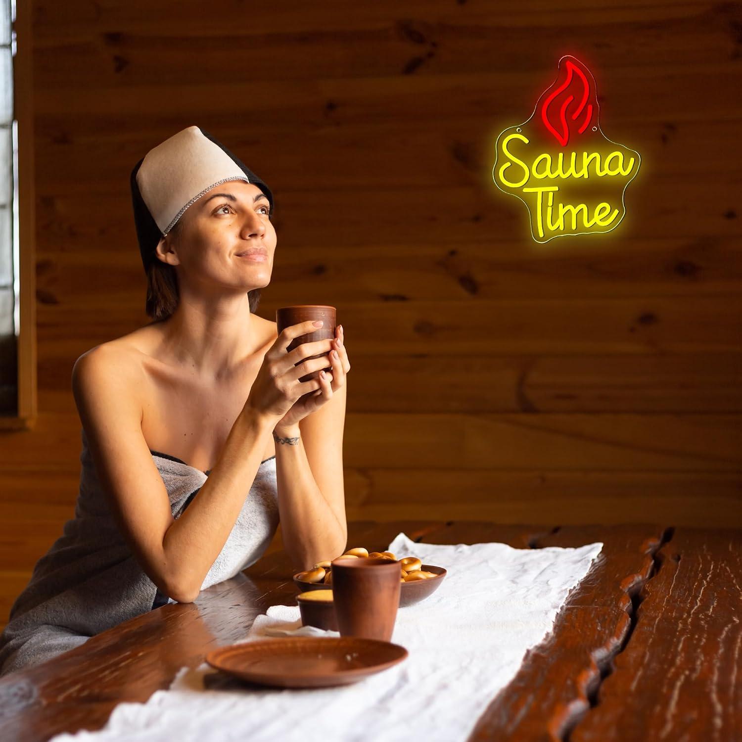 ป้ายไฟนีออน Sauna Time ไฟ LED  - Home Spa Wellness บทวิจารณ์และราคา