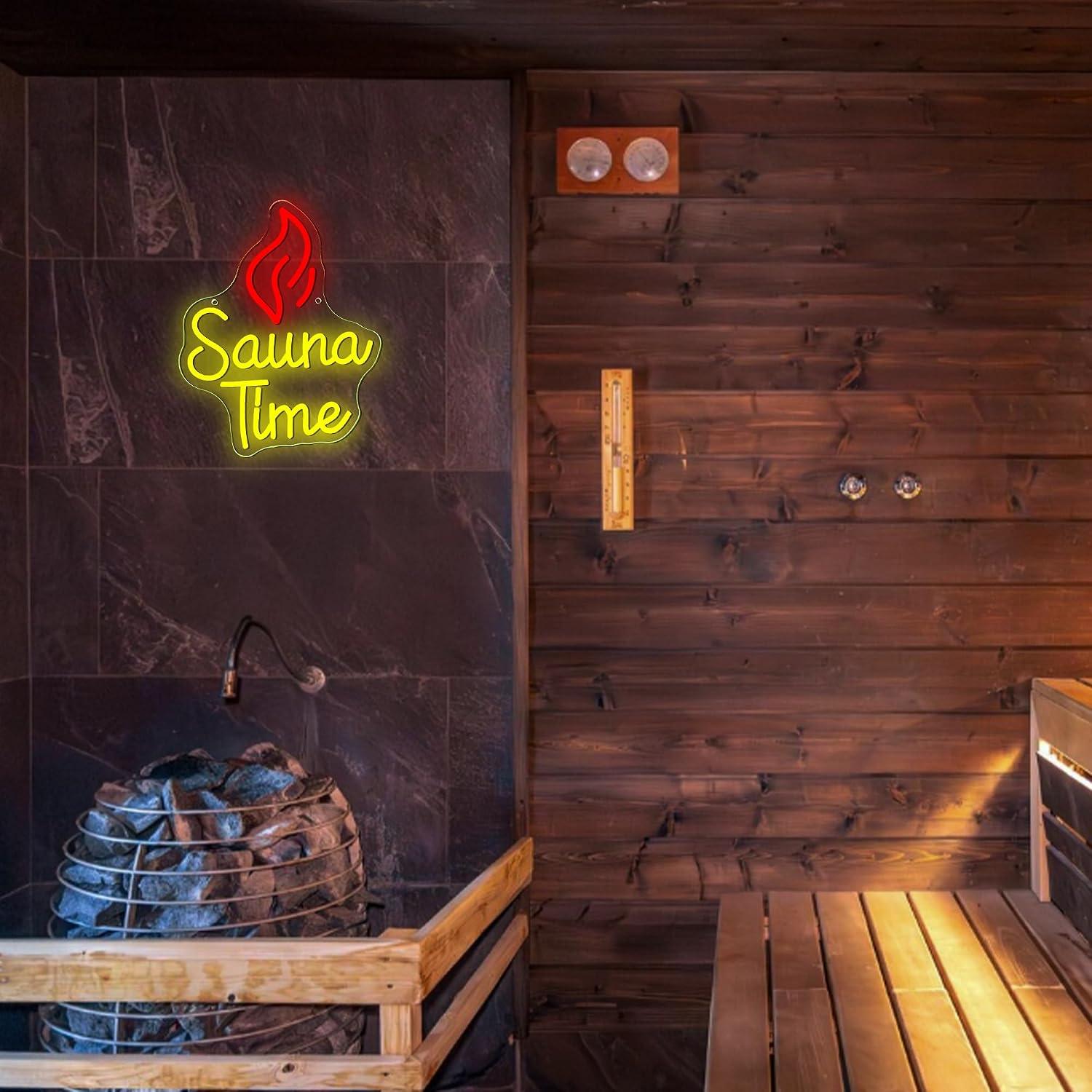 ป้ายไฟนีออน Sauna Time ไฟ LED  - Home Spa Wellness บทวิจารณ์และราคา