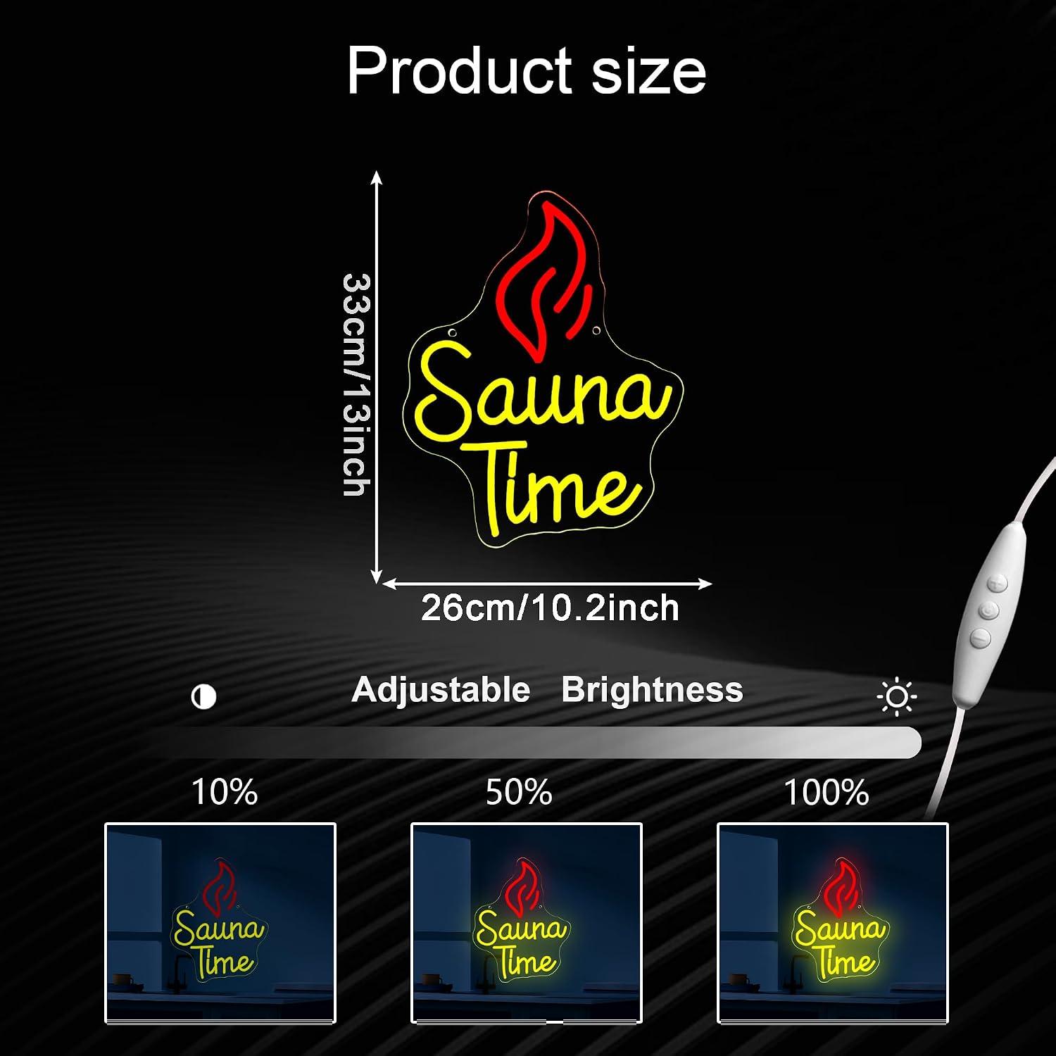 ป้ายไฟนีออน Sauna Time ไฟ LED  - Home Spa Wellness บทวิจารณ์และราคา